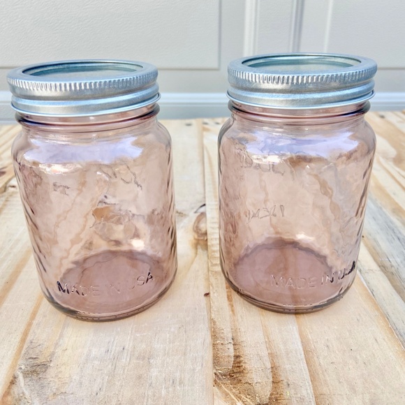PINK vintage style Ball Mason jar, Pint Size - NEW!  Rose depression glass - Picture 7 of 11
